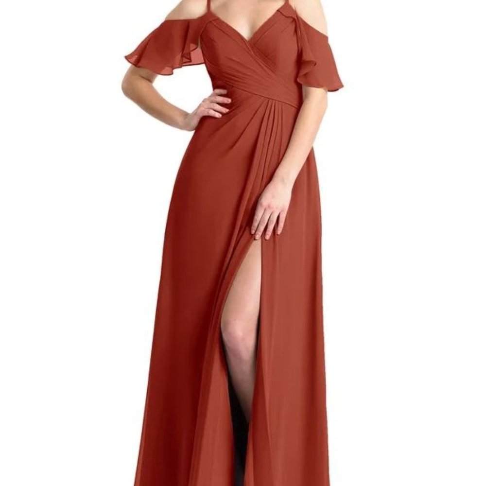 AZAZIE DAKOTA RUST BRIDESMAID DRESS